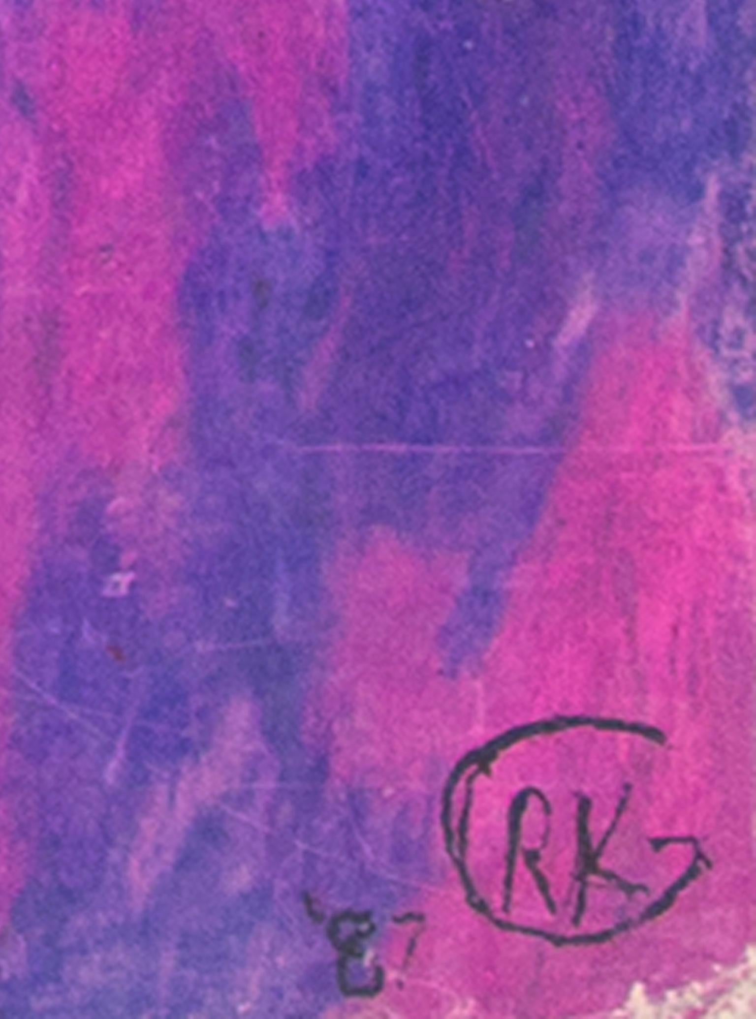 „The Sound of Color“, Ölpastell auf illustriertem Karton von Reginald K. Gee im Angebot 1
