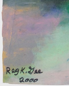 "Oblivion Road, " Oil Pastel on Grocery Bag by Reginald K. Gee