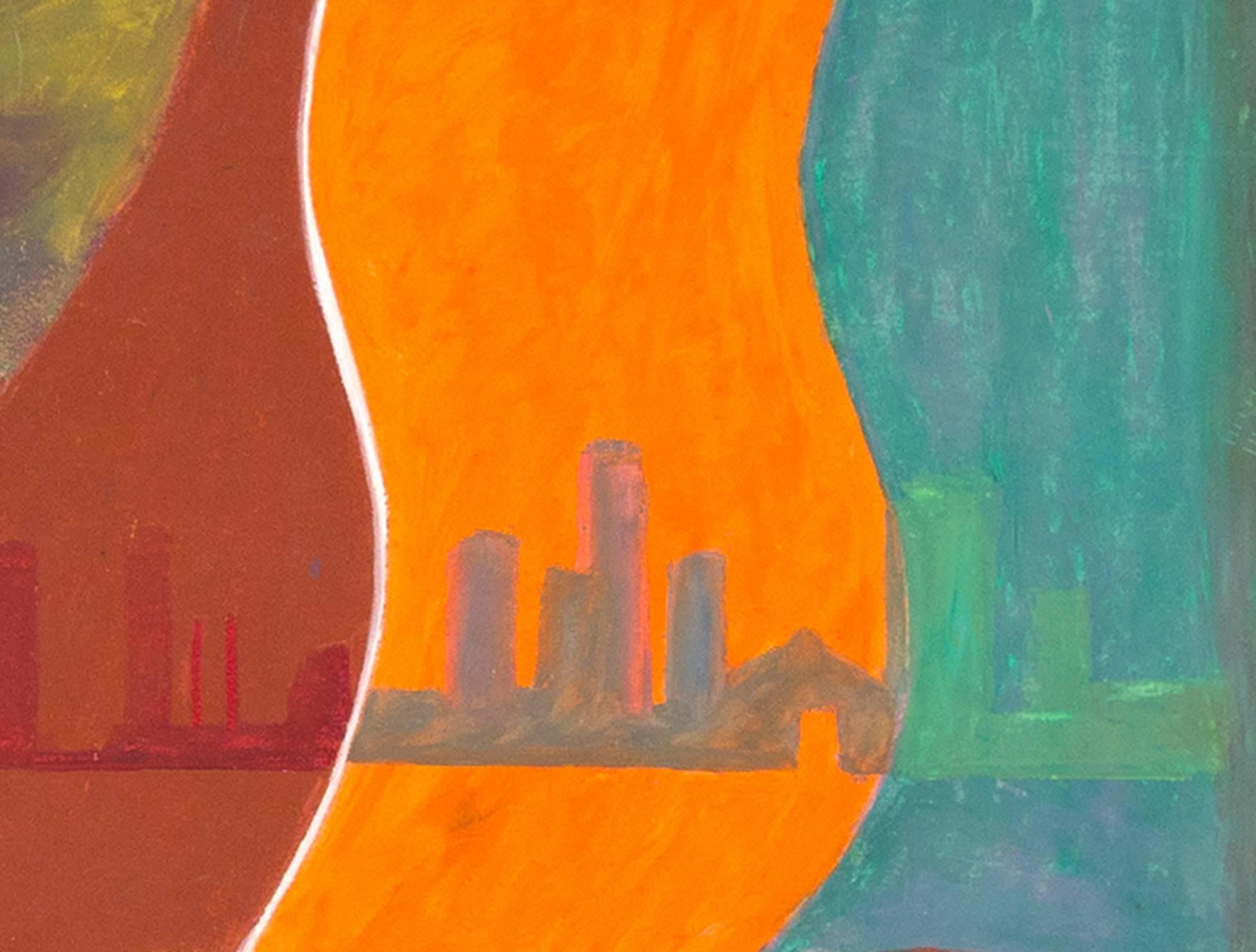 „As I Waste Time on Earth“, Öl-Pastell-Abstrakte Landschaft von Reginald K. Gee im Angebot 5