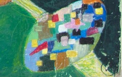 "People in Trouble" Multi-scene Oil Pastel on Board initialed by Reginald K. Gee