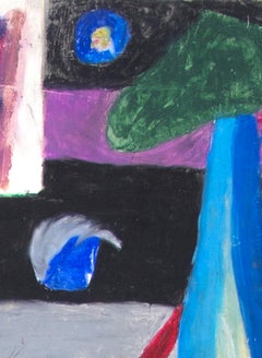 „Creatures“, Ölpastell auf illustriertem Karton, signiert von Reginald K. Gee