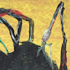 "Hollowsphere, " Oil Pastel signed on Verso by Reginald K. Gee