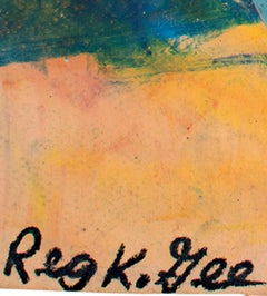 „Techno Danny“, Ölpastell-Zeichnung auf Geschirrtasche, signiert von Reginald K. Gee