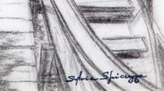 "Summertime Fun at Big Cedar Lake" original charcoal drawing