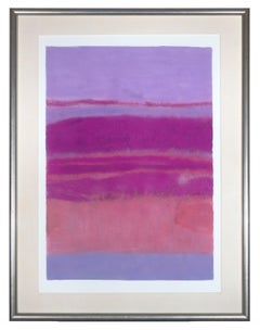 "Landscape Pink & Red, " an Abstract Pastel 