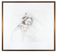 Original Sepia Pencil Sketch for "Essence", Signed