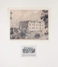 „View of Chequers Court“, Bleistift und Tinte von F. Trotman aus dem Nachlass von Rothschild