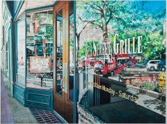 "Reflection 8th Street Grille, " Watercolor signed by Bruce McCombs