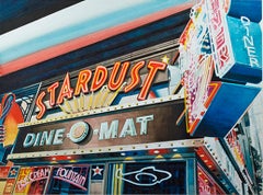"Stardust Dine-o-Mat, " Watercolor Neon Signs signed by Bruce McCombs