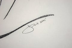 1500 Fashion Art Deco Minimalism Black & White Female Figure Latin Artist Signed