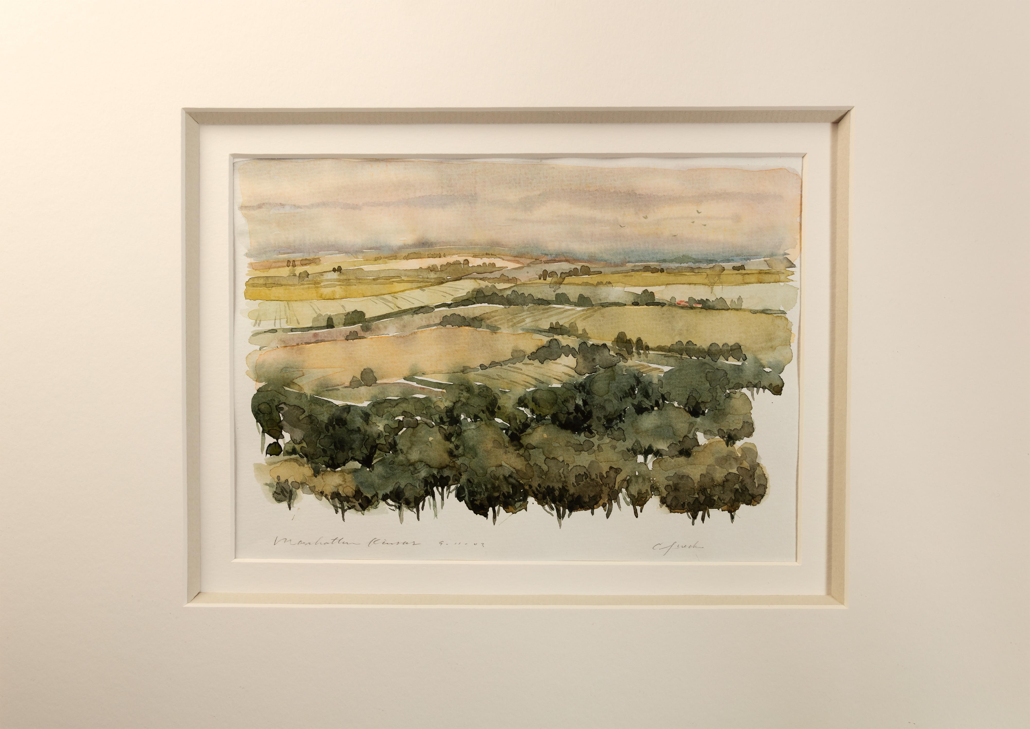 Manhattan, Kansas 9/11/03 - Beige Landscape Art par Craig Lueck