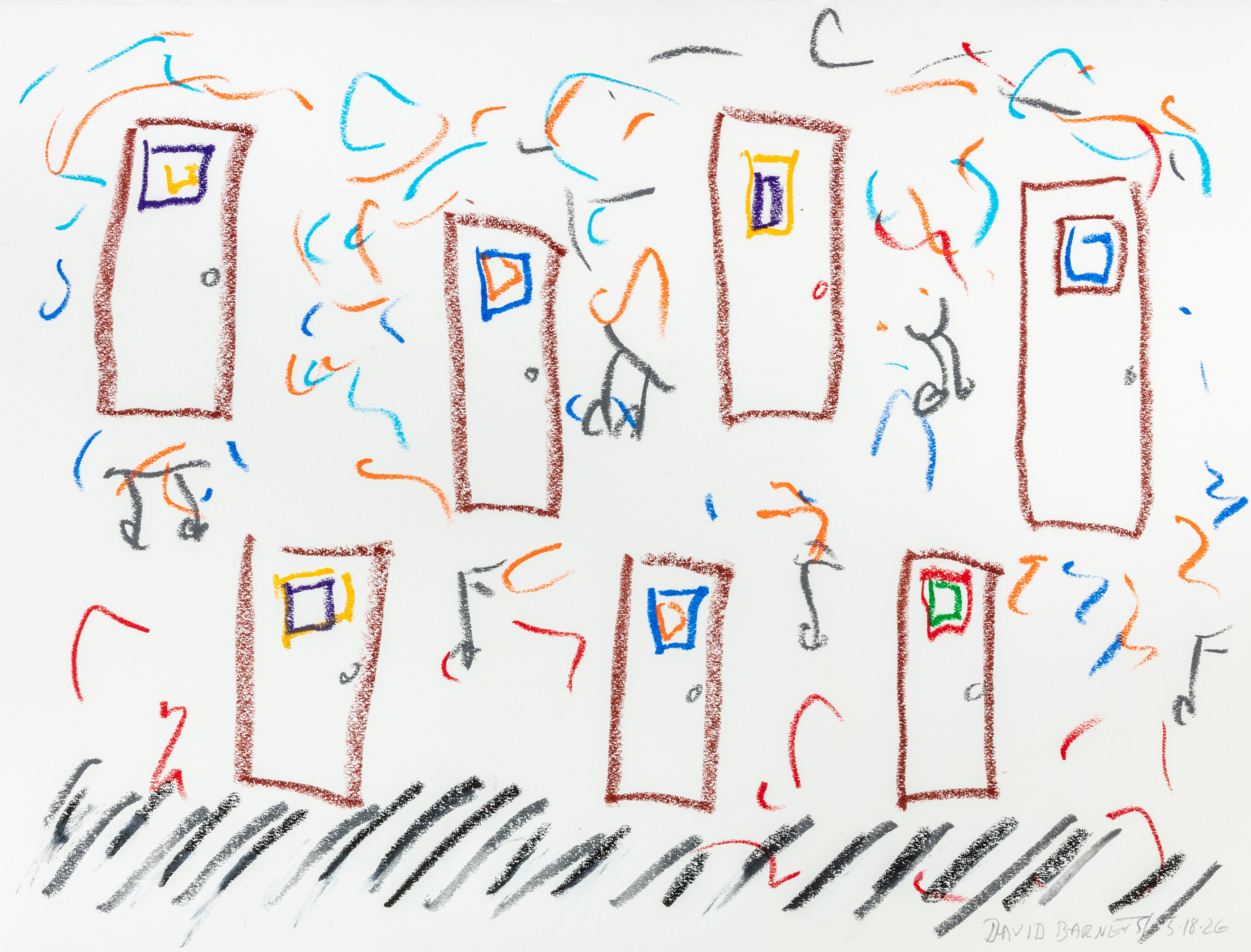 David Barnett Abstract Drawing – Hommage an George Gershwin, Zeichnung Nr. 8: „I’ve Got Rhythm“ (aus „Girl Crazy“)