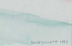 "Beaver Lake Spring, " Original Abstract Landscape Watercolor by David Barnett