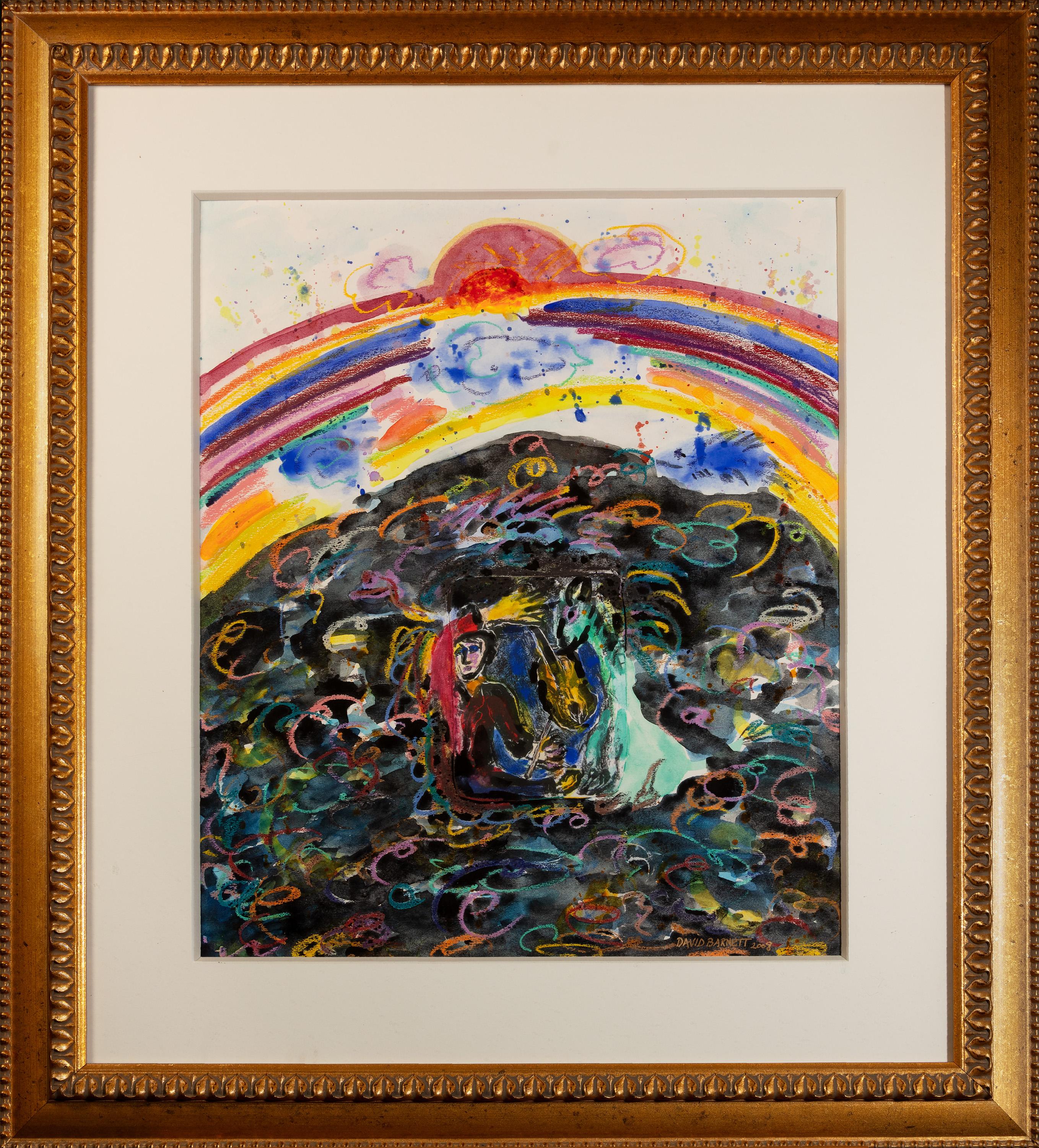 « Famous Artist Series : Homage to Chagall - Sunrise Sunset, » de David Barnett en vente 1