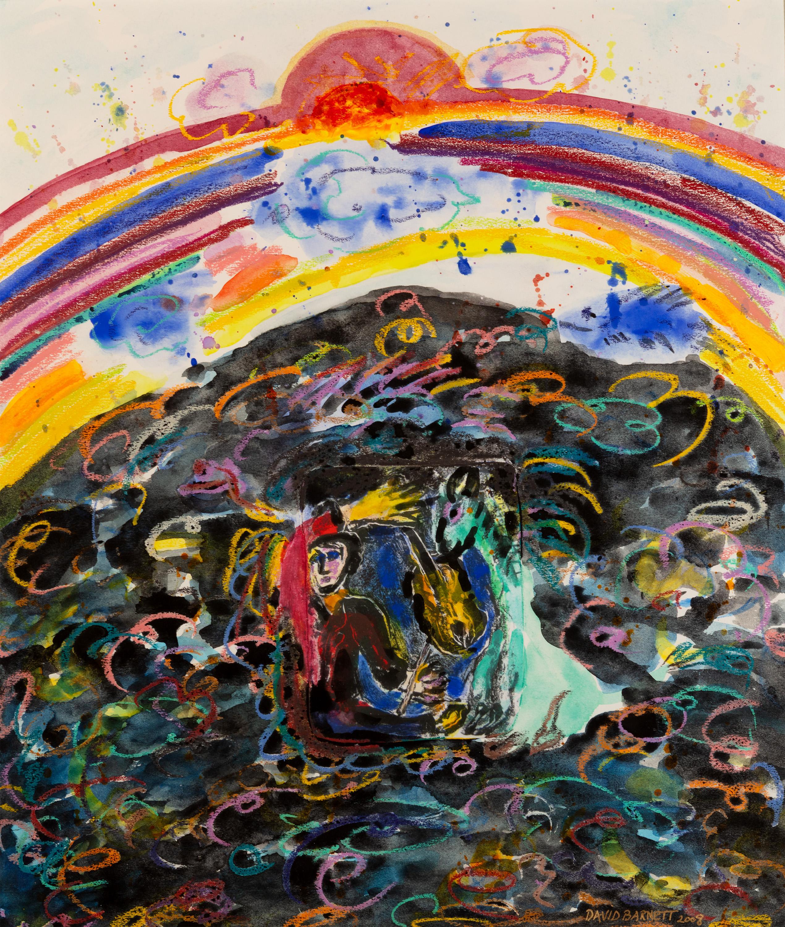 « Famous Artist Series : Homage to Chagall - Sunrise Sunset, » de David Barnett en vente 3