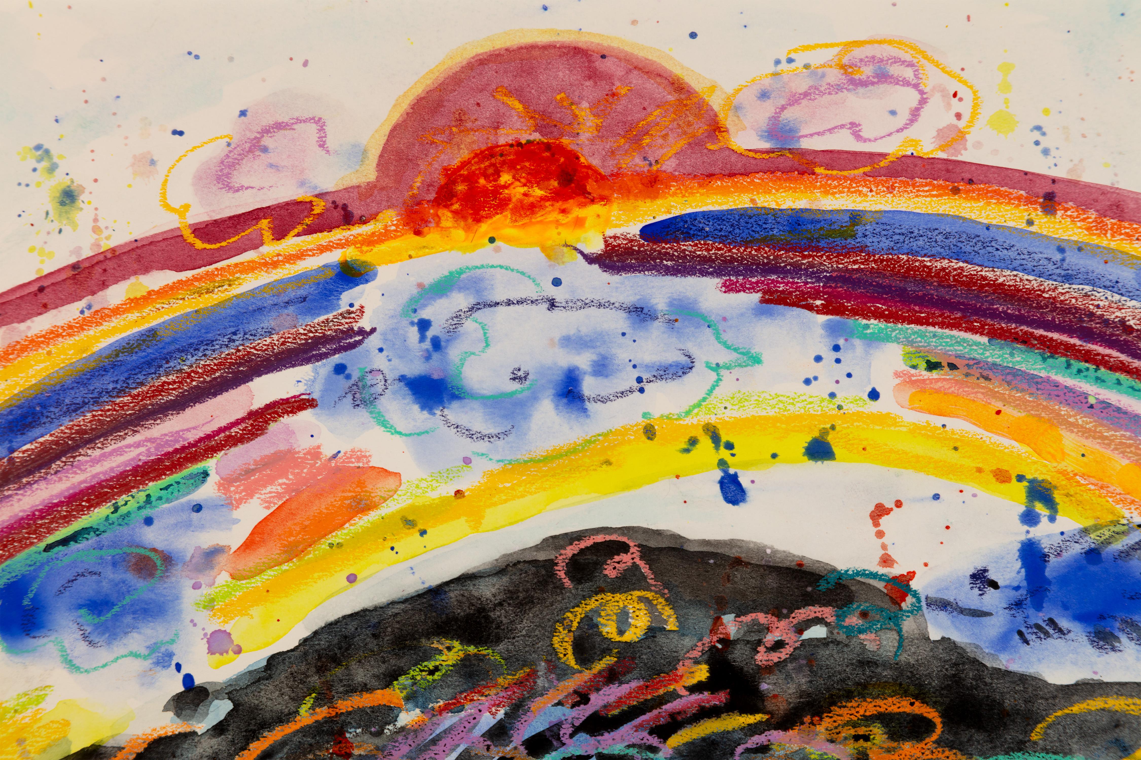 « Famous Artist Series : Homage to Chagall - Sunrise Sunset, » de David Barnett en vente 5