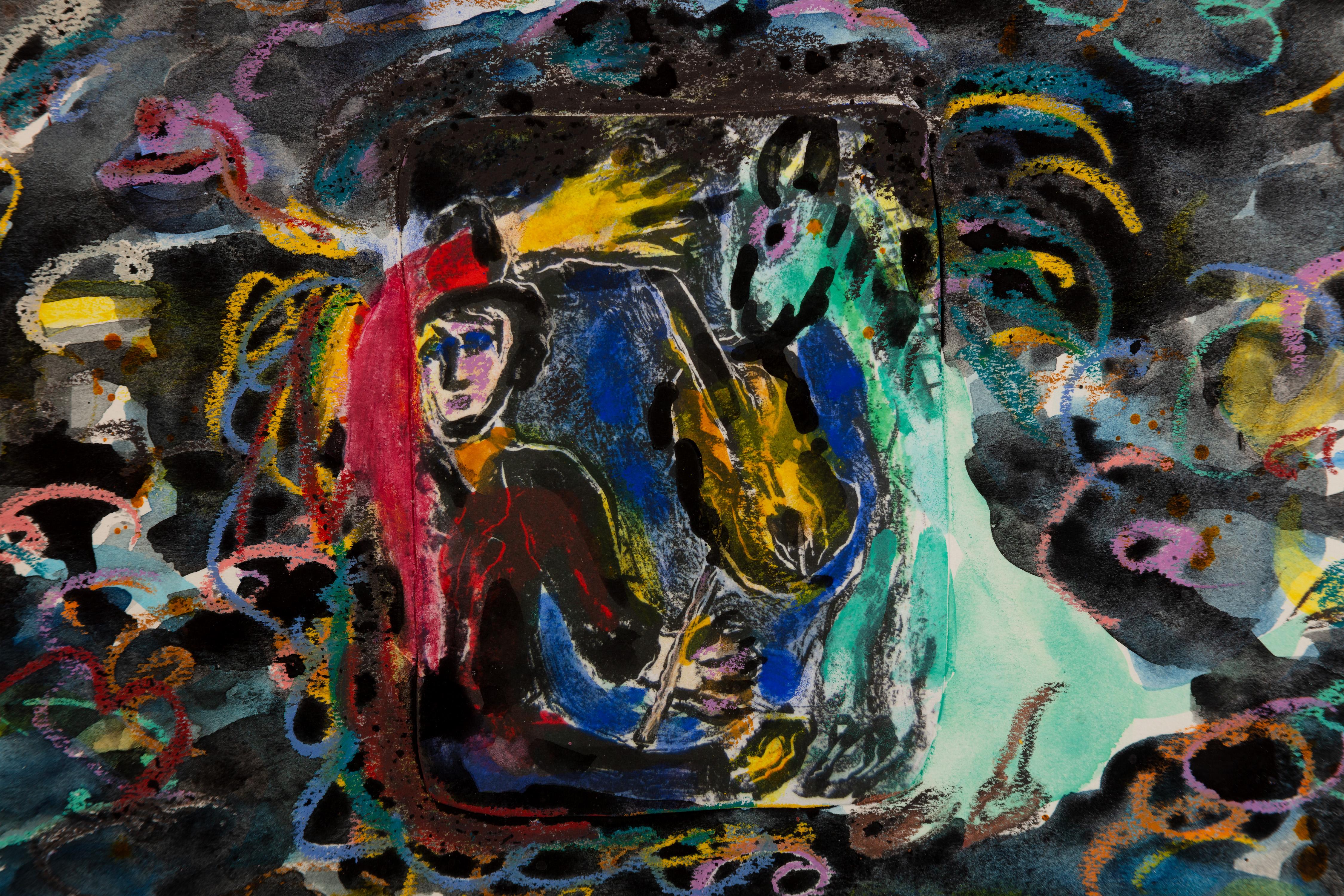 « Famous Artist Series : Homage to Chagall - Sunrise Sunset, » de David Barnett en vente 4