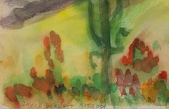 "Sunset over the Mountain, Scottsdale, AZ, " Original Watercolor