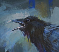 "Quoth The Raven Nevermore, " Oil on Panel by Thomas Nevermore