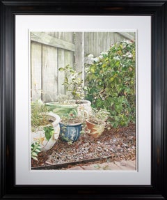 "Morning Glory, " Watercolor on Paper Exterior Plants signed by Carol Christ