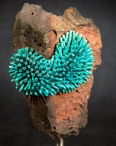 "Cinnabar, " Copper and Stone signed by Dennis Robert