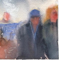 "Cold Morning at Stone Creek, " Watercolor Cafe Interior by Julia Taylor