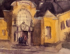 ""Haga Tingshul Stockholm (Schweden),"" Aquarell-Stadtlandschaft von Julia Taylor