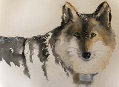 ""Wolf '06", Aquarell auf Papier, Wolfporträt von Julia Taylor