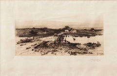 "The Main Bridge," Landscape Etching signed by William Goodrich Beal 