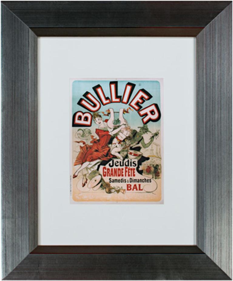 Farblithographie des späten 19. Jahrhunderts, Plakat Tänzerinnen-Figuren, Karnevalsszenen-Text (Moderne), Print, von Jules Chéret