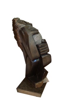 "Bolero alegre", escultura serpentina firmada por Felix Mlungisi, un shona africano