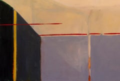"The Noise Died Away", olio astratto su tela di Deirdre Schanen