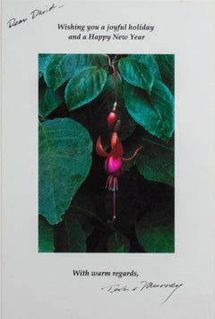 "Holiday Greeting Card, " Photograph of Flowers signed by Murray Weiss