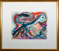 "Biomorphic Abstraction II" original watercolor painting by Sylvia Spicuzza