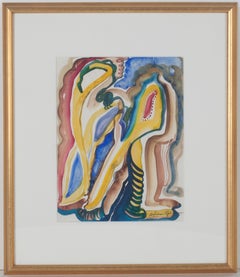 « Biomorphic Abstraction », aquarelle originale de Sylvia Spicuzza