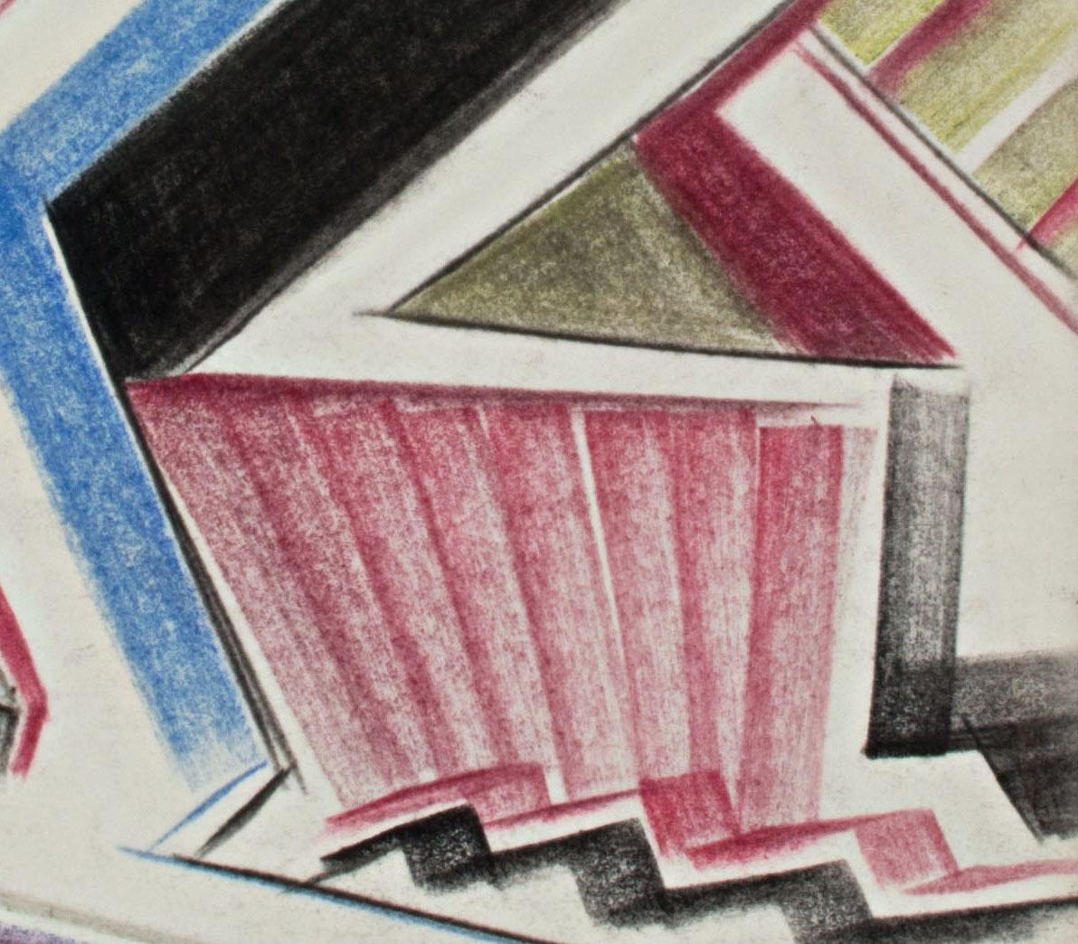 „City Lights“ Original-Pastellzeichnung von Sylvia Spicuzza im Angebot 3