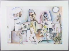 Excursión familiar' acuarela original firmada por Joseph Rozman