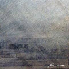 Contemporary abstract landscape photograph architectural building sky signed