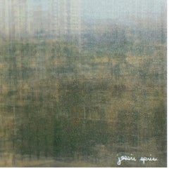 Contemporary abstract landscape photograph cityscape buildings sky signed