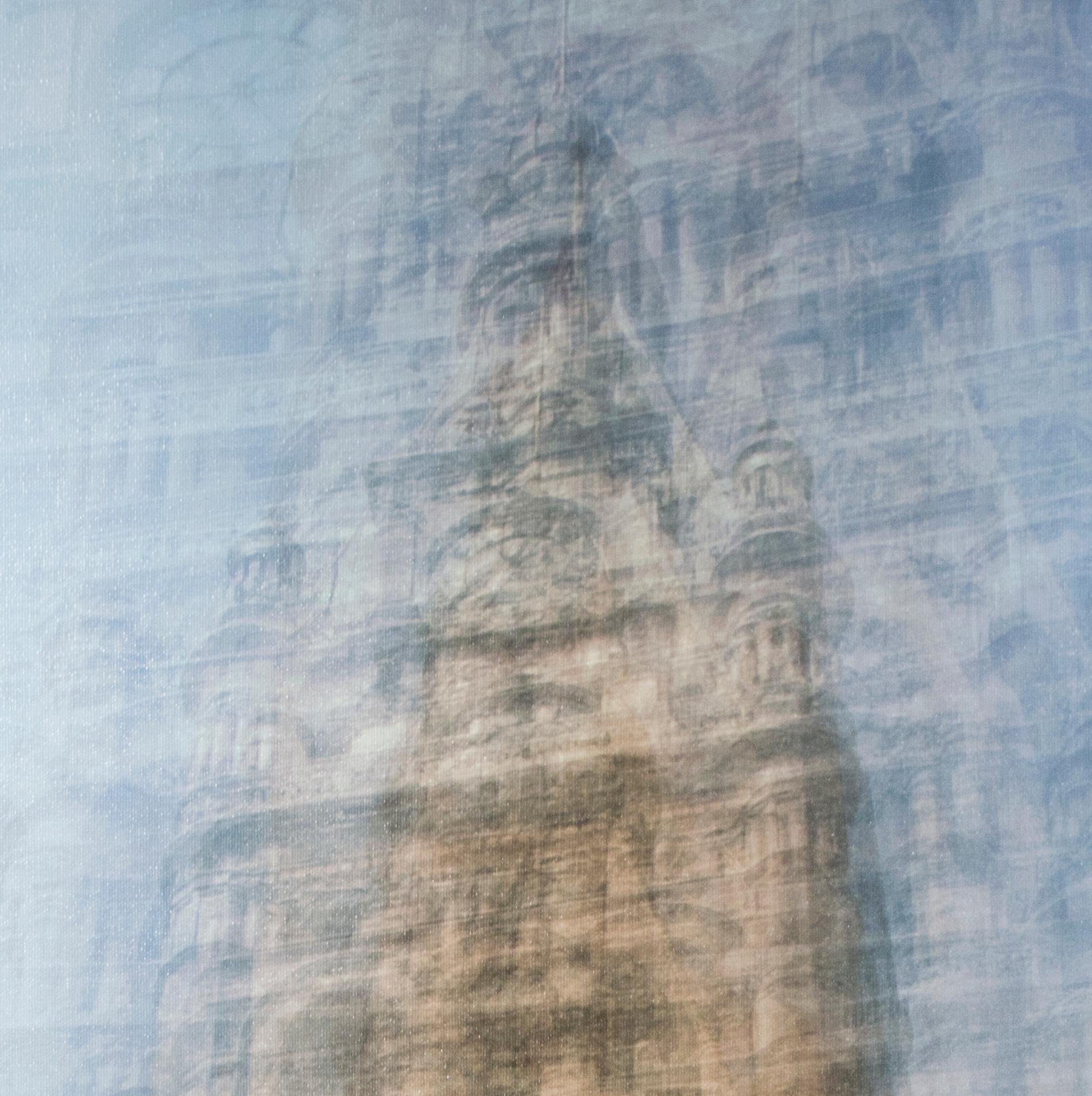 In this image, Jessie Spiess applies her signature multiple-exposure technique to the towering historic structure of the Milwaukee City Hall. She often turns her camera to views of such iconic buildings, her technique emphasizing the limitations of
