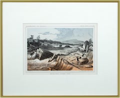 Lithographie originale en couleur "Kettle Falls, Columbia River" de John Mix Stanley