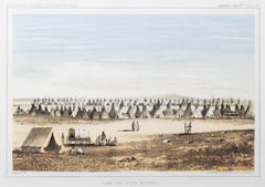 'Camp Red River Hunters' original lithograph by John Mix Stanley