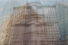 Contemporary abstract landscape photograph architectural buildings sky signed