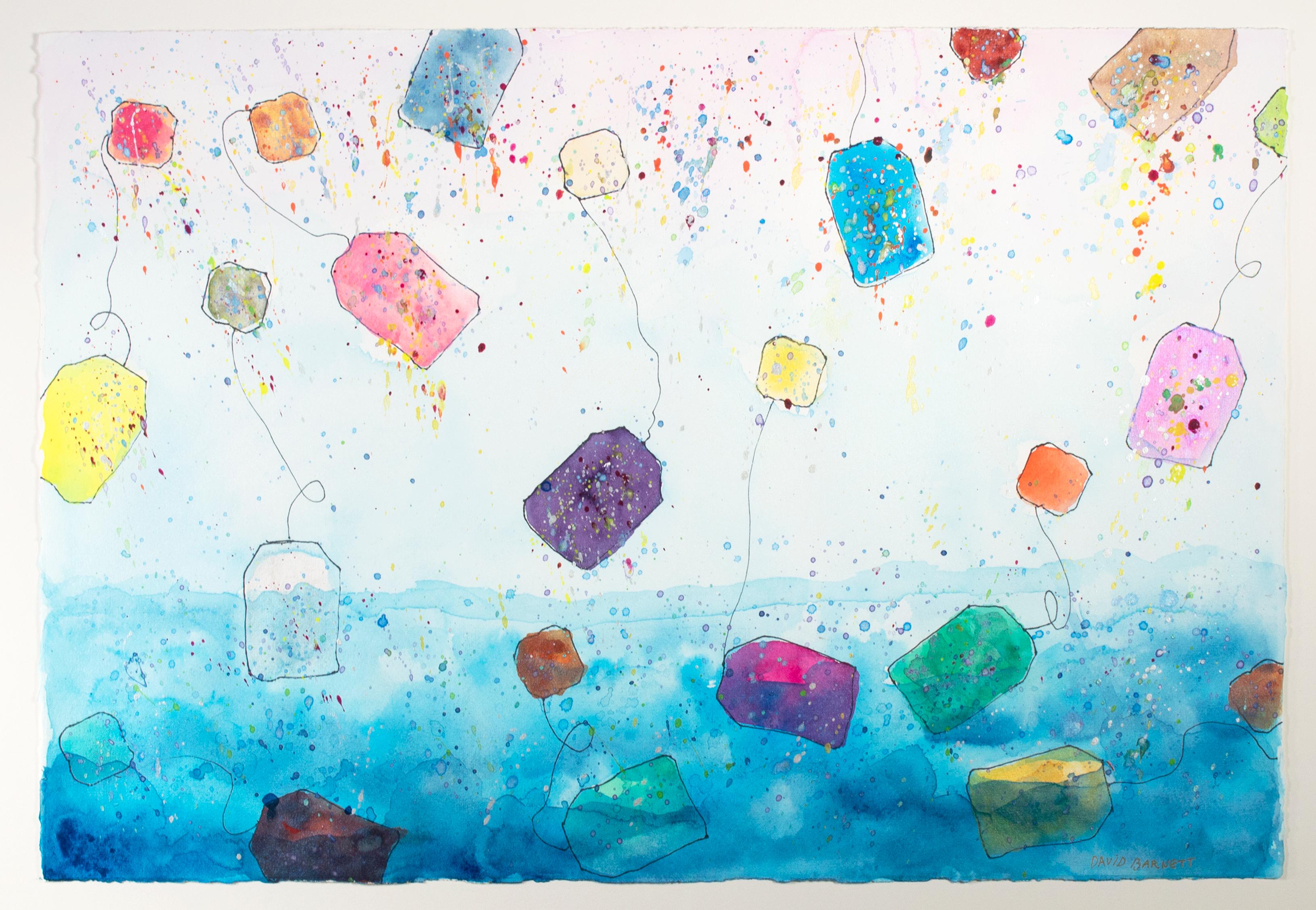 watercolor white bag