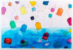 'Boston Tea Party Celebration III' original watercolor signed by David Barnett