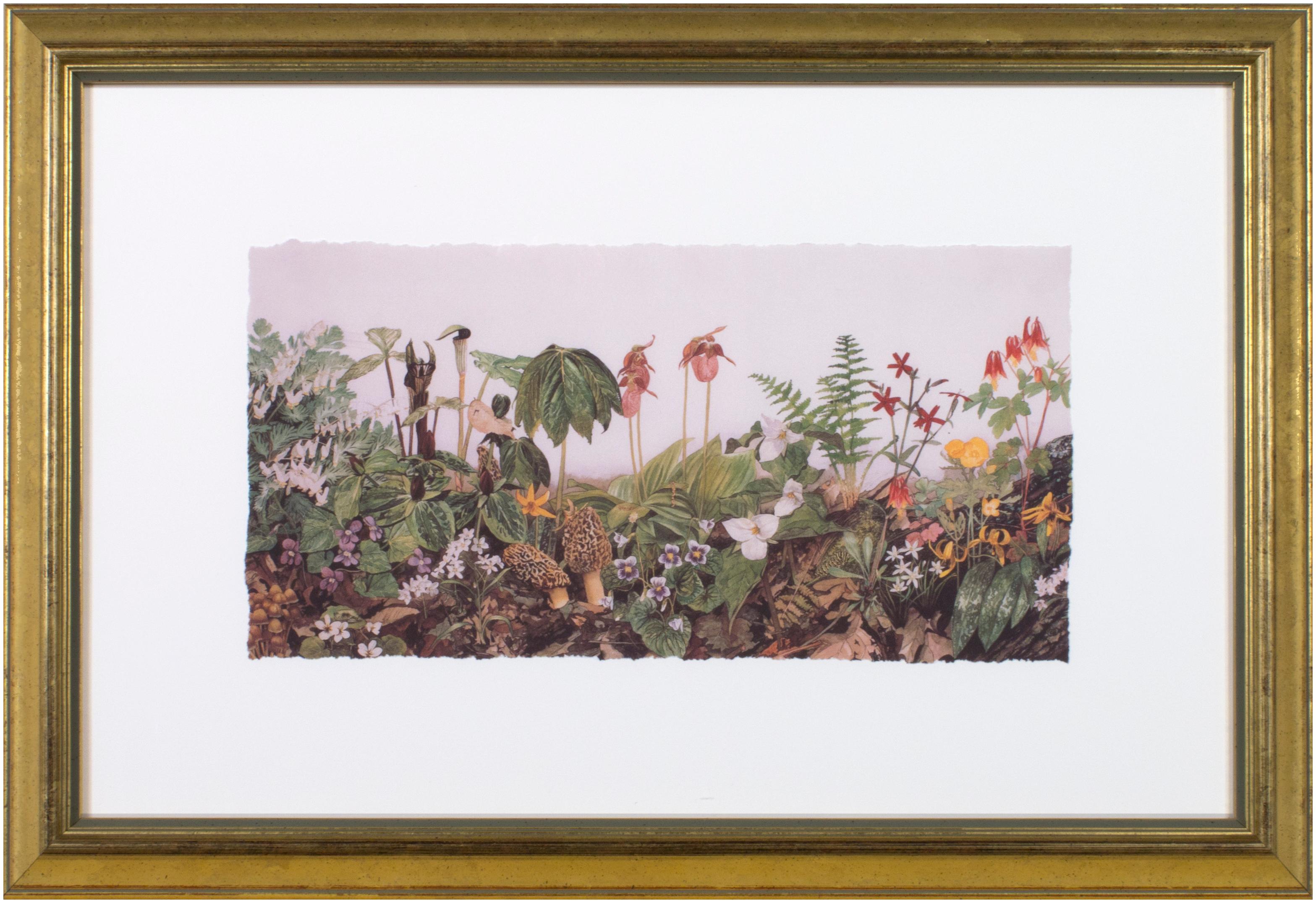 Deb Wright Landscape Print - 'Spring Wildflowers' giclée print on watercolor paper after original painting