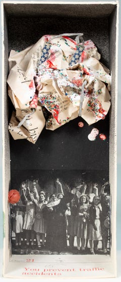 Retro 'When Every Little Bit of Hope Is Gone' original assemblage by Joel Jaecks