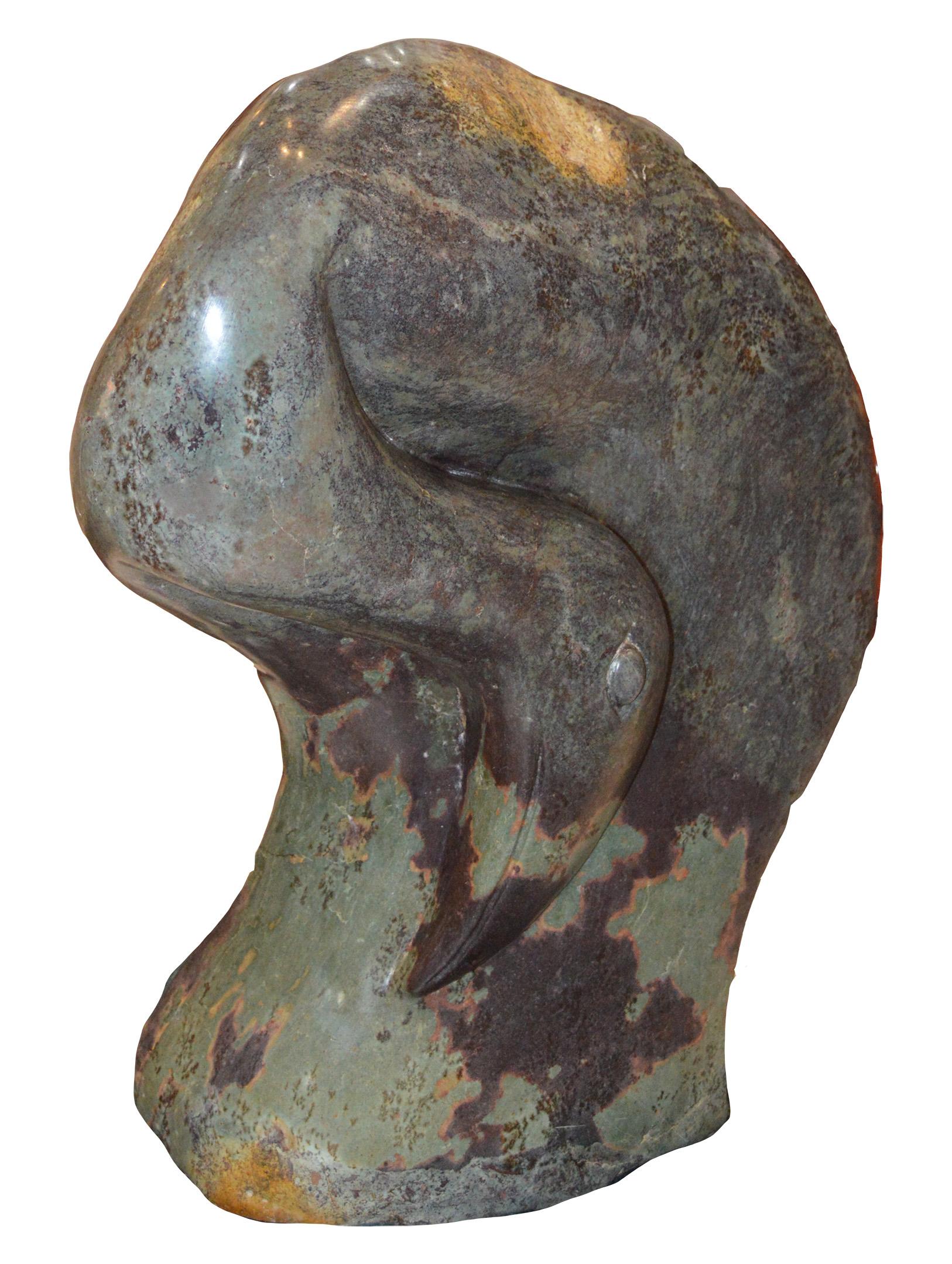 Sculpture originale en pierre Shona « Oiseaubalt » signée par Wonder Mazhindu Bumhira en vente 2