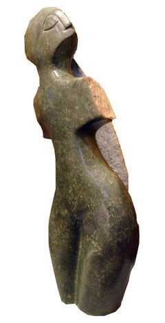 'Donna orgogliosa' scultura originale in pietra Shona di Chenjerai Chiripanyanga