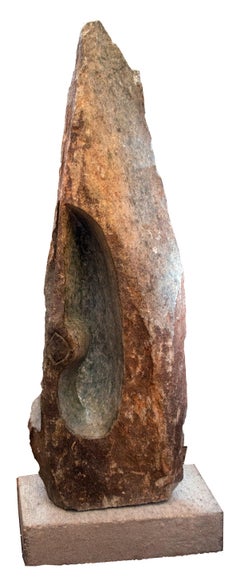 'Scratching Bird' Shona stone sculpture signed by Chenjerai Chiripanyanga